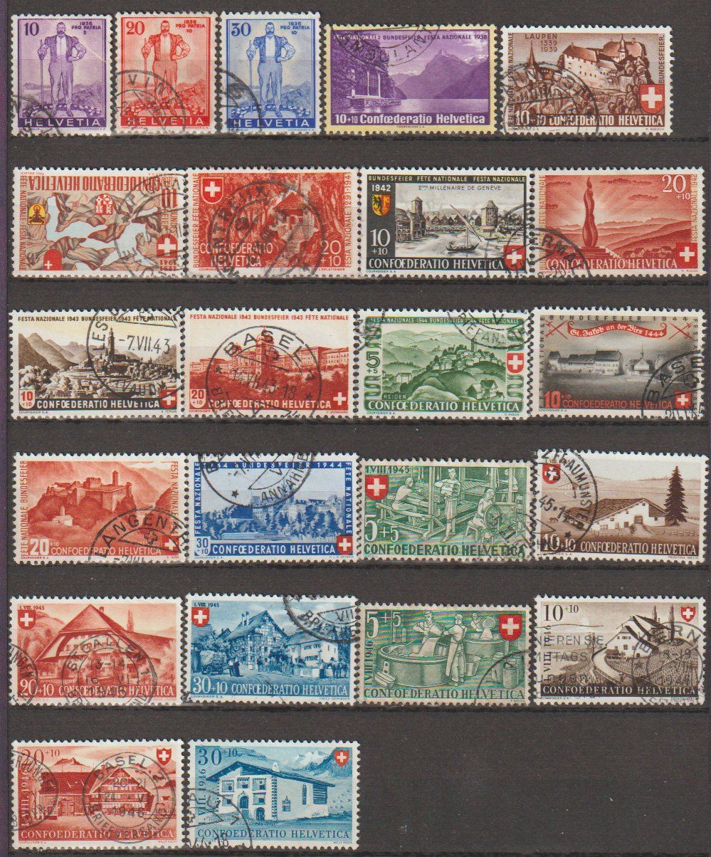 Tutti i francobolli: Pro Patria Suisse, vintage – Usato da Crans-Montana venduto da kira56 1