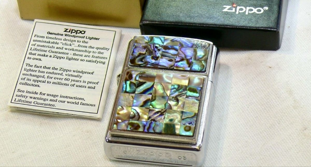 Zippo Accendini: Zippo Perlmut – Nuovo e nell'imballaggio originale da Luzern venduto da Bolle2012 2