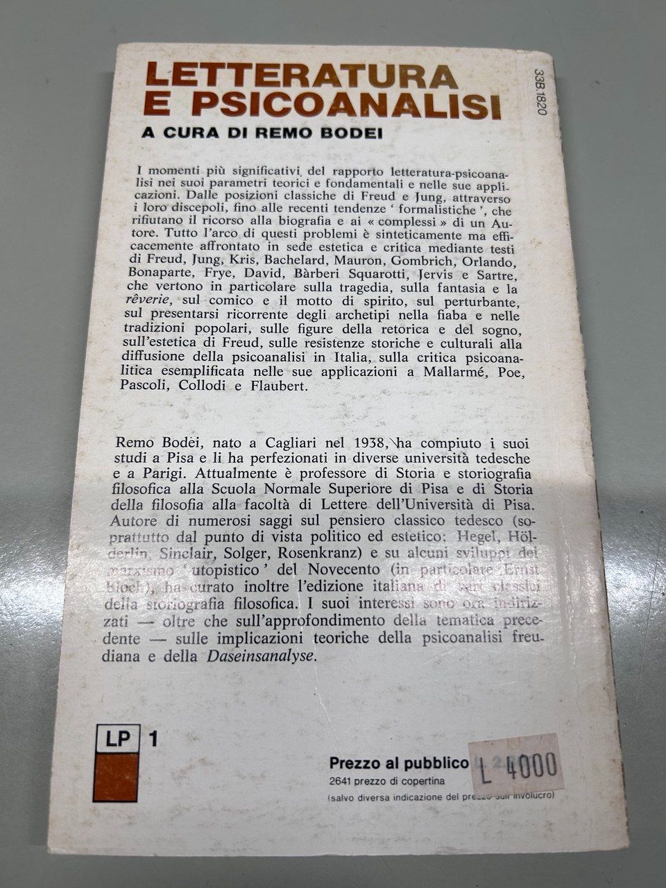 Libri: "Letteratura e psicoanalisi" - Remo Bodei – Usato da Giubiasco venduto da LorisVale 1