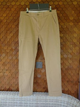 Herren Chino Hose uni dunkelbeige Gr. M - 240726
