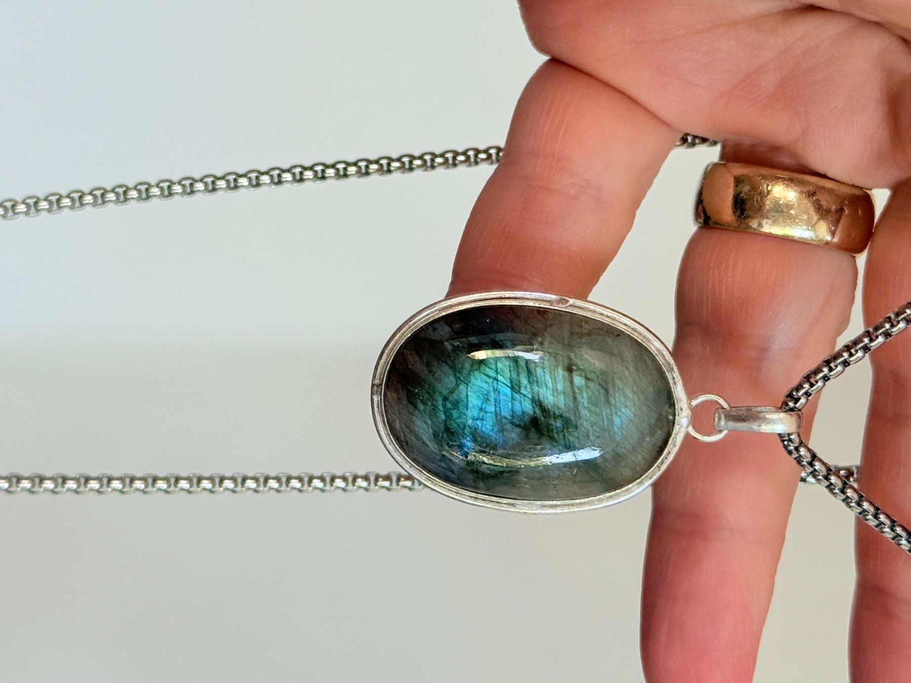 Ketten: Collier Labradorite - Élégance intemporelle! – Neu und originalverpackt aus Genève von AWWA 3