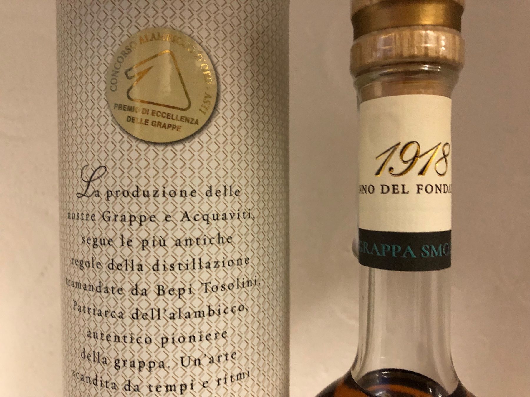 Spirituosen: Grappa Smoked Barrique Bepi Tosolini 40% – Neu und originalverpackt aus Wöschnau von Vinsale 3