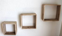 Wunderschöne verschieden grosse Wandhalterungen aus Holz