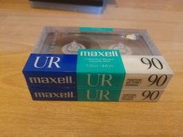 2 Maxell UR 90 leere Musikkassetten OVP