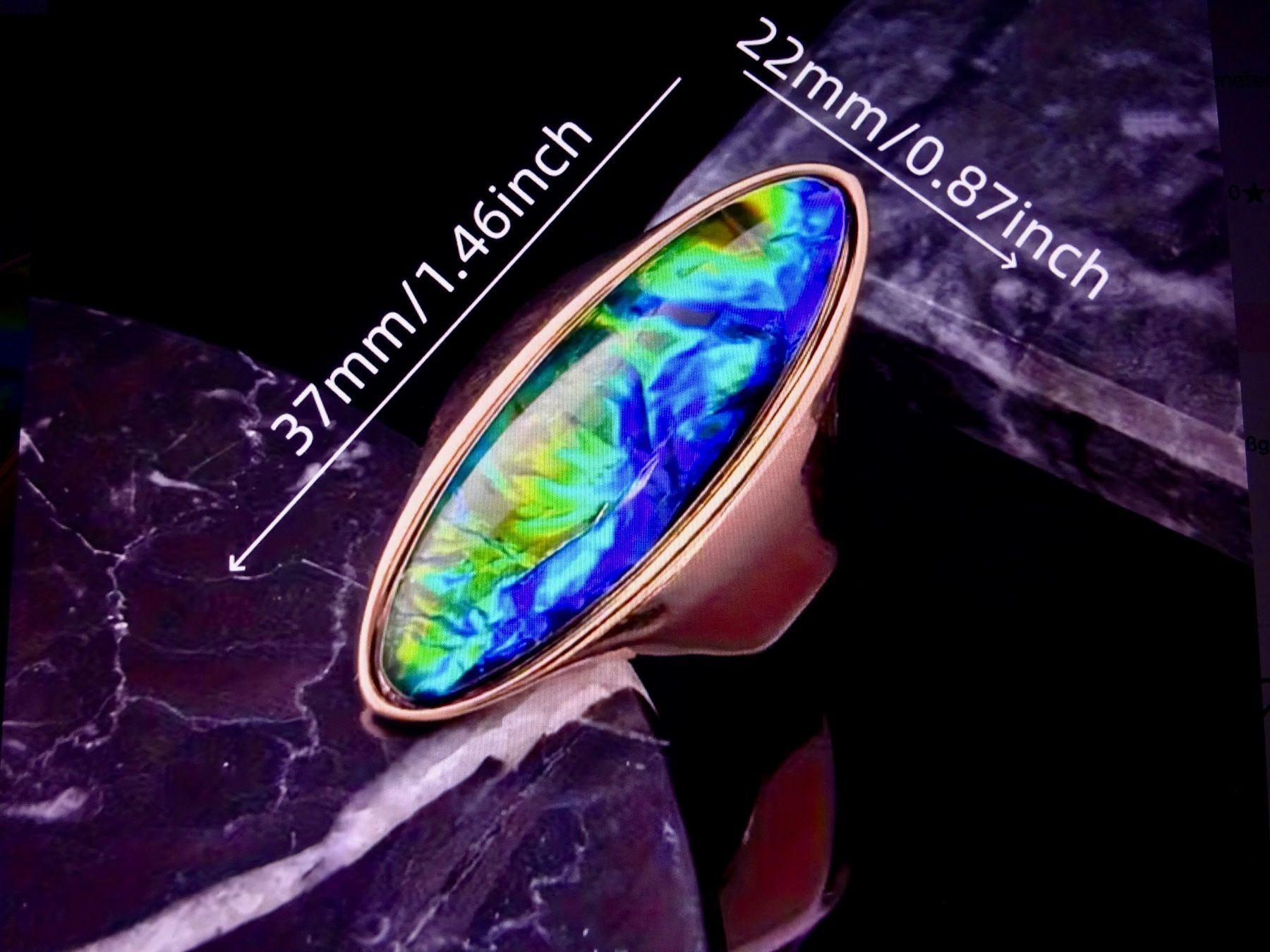 Ringe: Neuer Modisch auffälliger Ring mit Synthetischem Opal ! – Neu und originalverpackt aus Kaltbrunn von Wigwam7 1