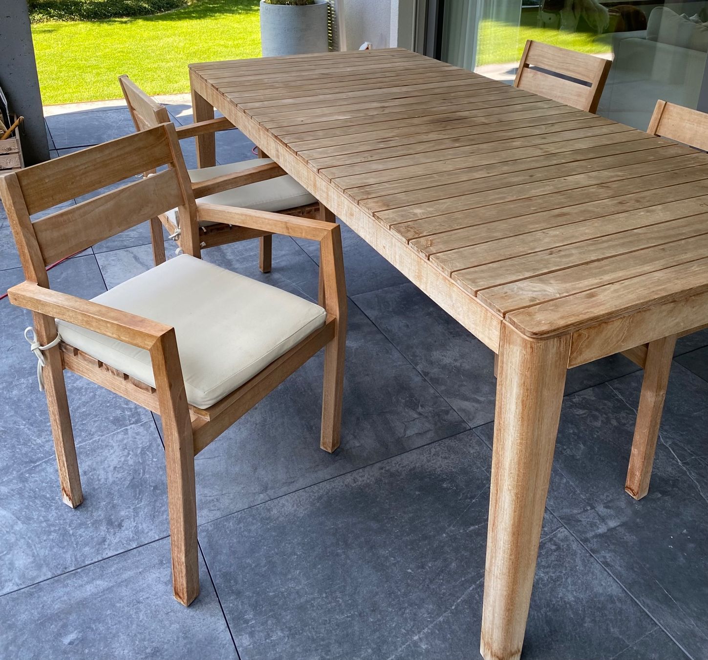 Set di tavolo e panche: Gartentisch Holz – Usato da Chur venduto da chrisdoc3 2