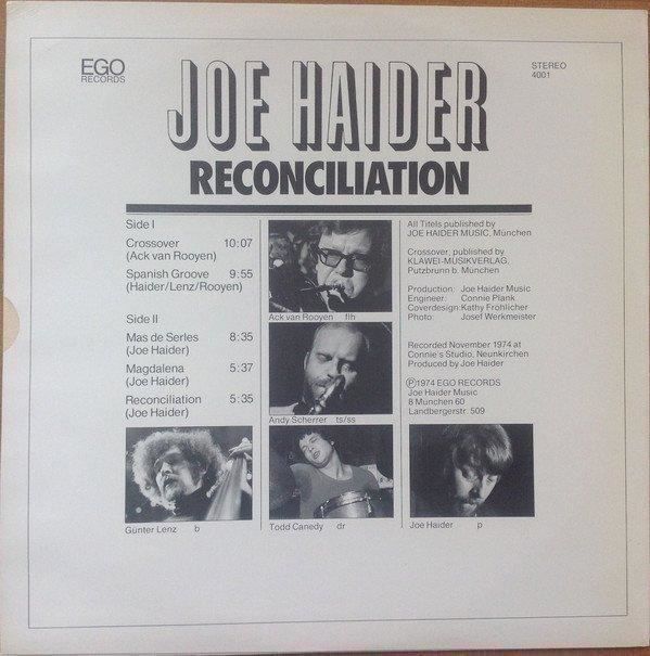Dischi in vinile: Joe Haider, Reconciliation. D 1974 LP – Usato da Thun venduto da Pemoya 1