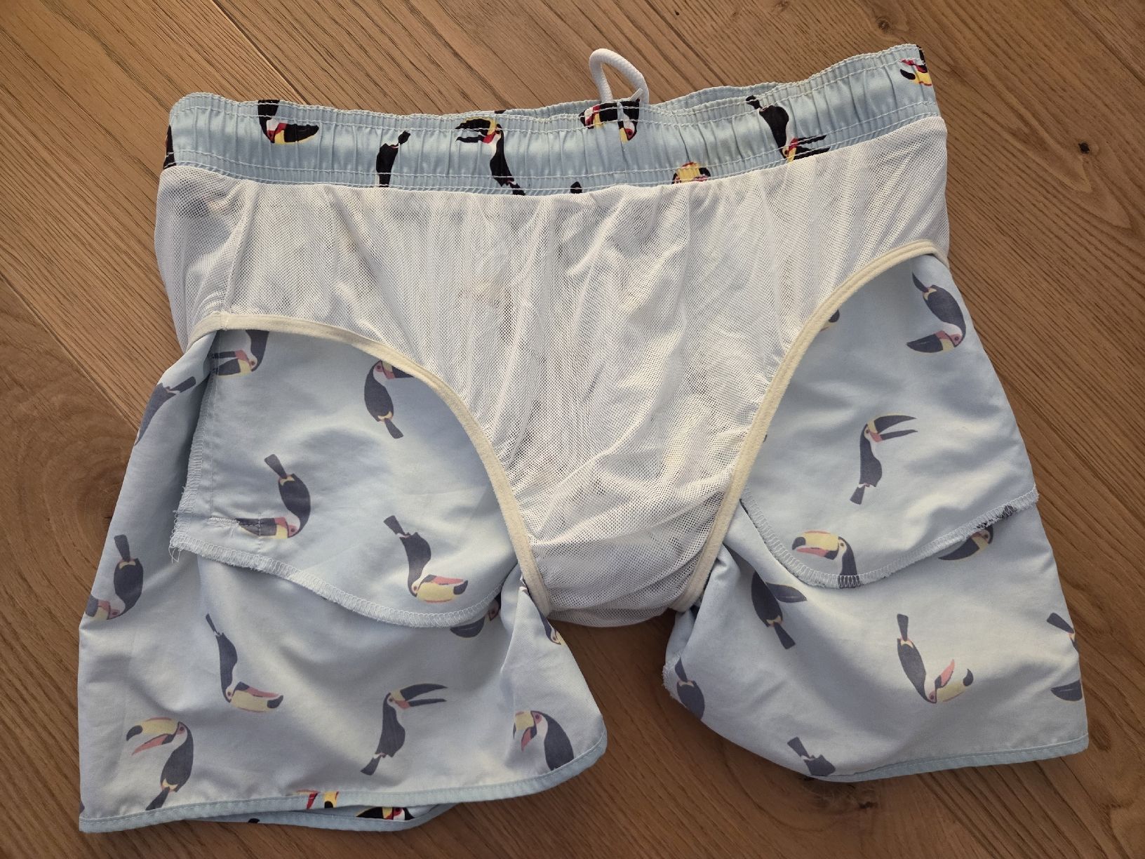 Caleçons de bain: Badehose YOUR TURN, hellblau, Tukan Muster, Gr. M – D'occasion à Wetzikon ZH par mar_8jrl 2