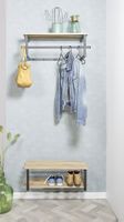 Garderobe mit Ablage, Holz/Metall, Top Zustand!