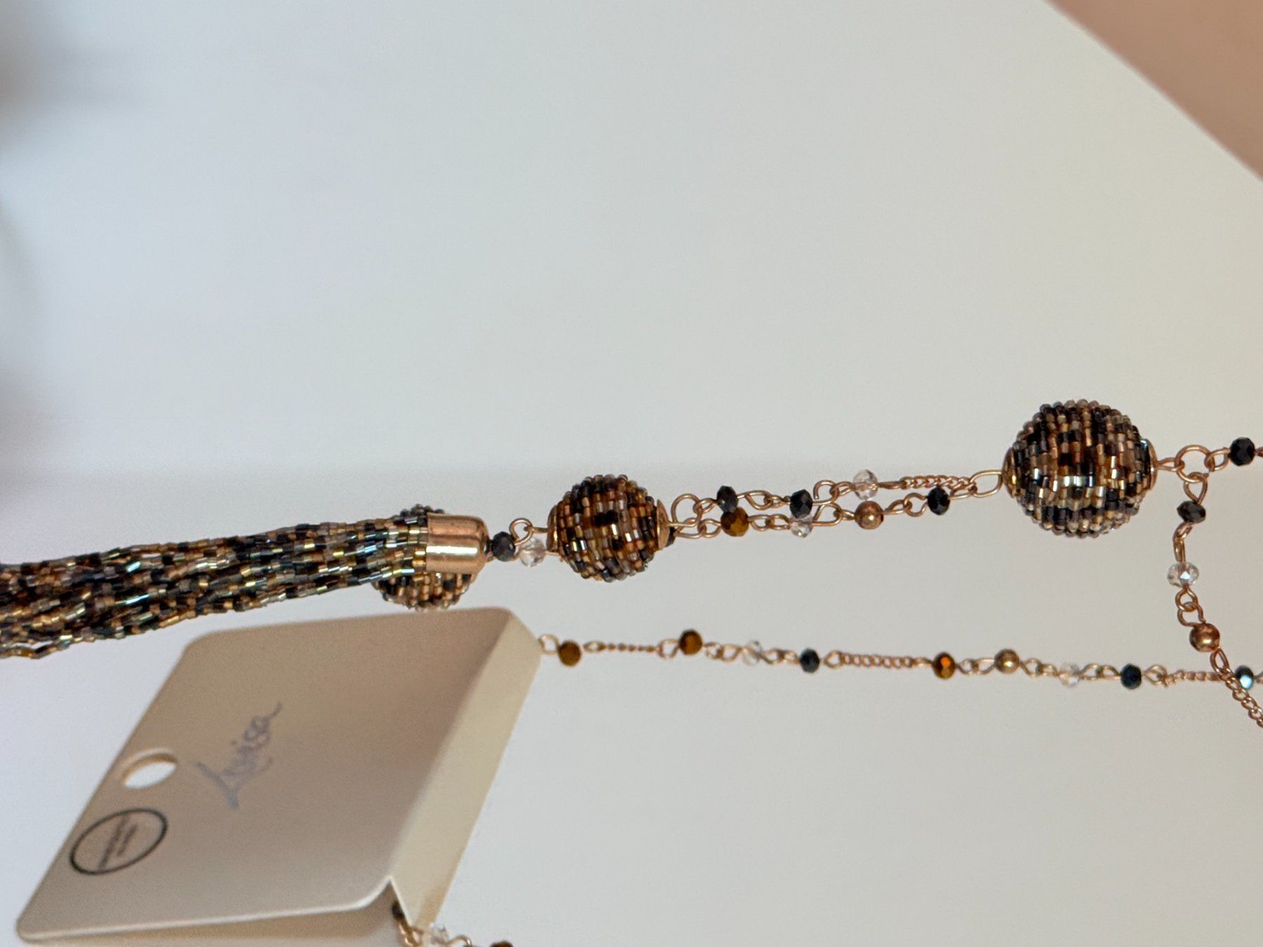 Catenine: Lovisa Collier fantaisie perles et pompon neuf – Nuovo e nell'imballaggio originale da Genève venduto da AGBERG 9