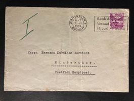 Schweiz 1938 Bedarfsbrief 10 Rp. Chillon Werbe Bundesfeier I