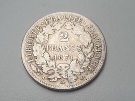 🇫🇷 France 2 Francs 1871 Ceres A Silver .835 ~10g
