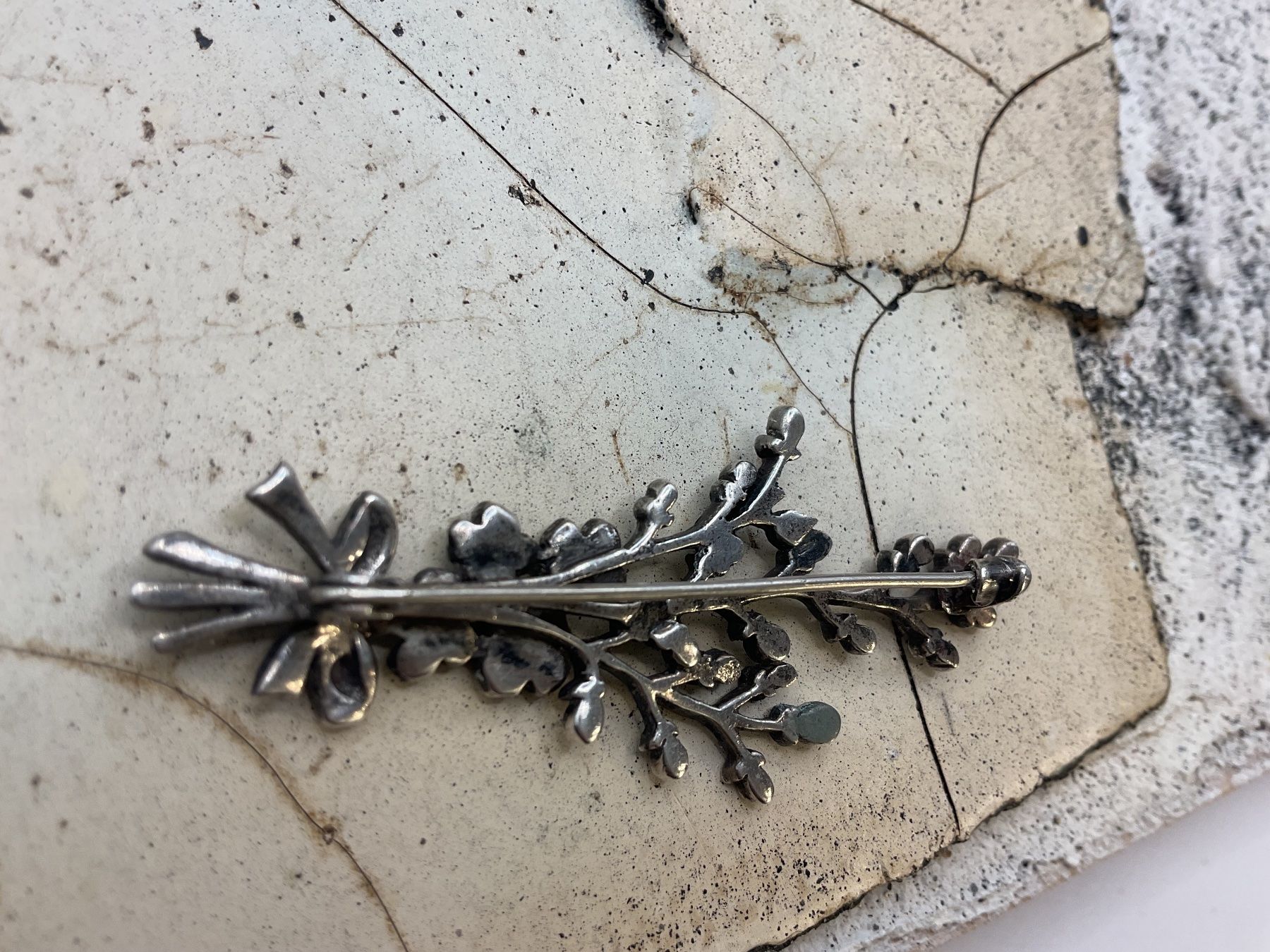 Spille & Fermagli: Vintage Brosche, Sterlingsilber u. Markasiten – Usato da Luzern venduto da S.Kern01 3