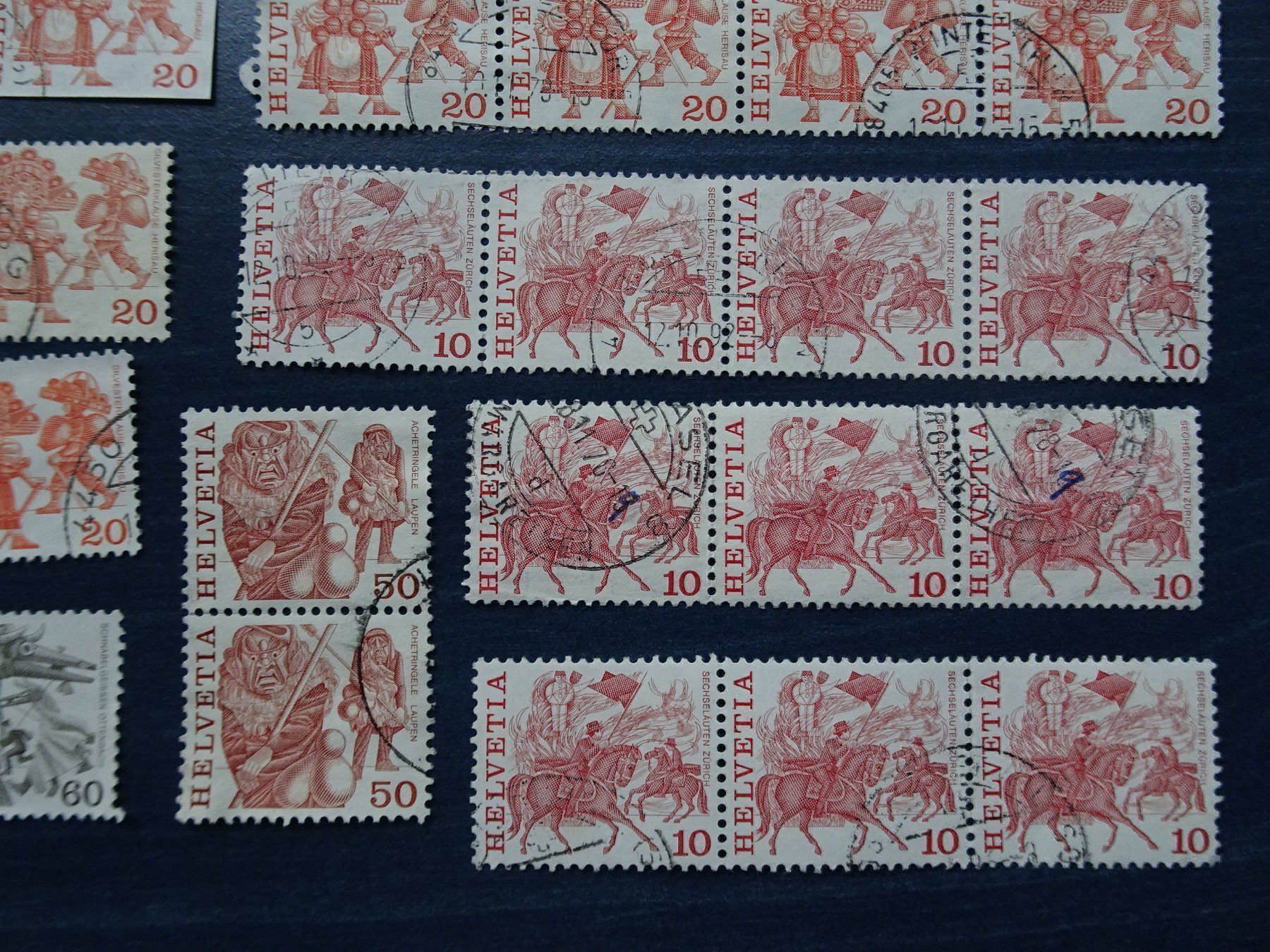 Alle Briefmarken: Div. Streiffen, auch aus Markenheft – Gebraucht aus Aadorf von Chnorli-Furz 2