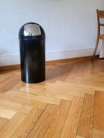 Mülleimer, schwarz, Metall, 65x27cm
