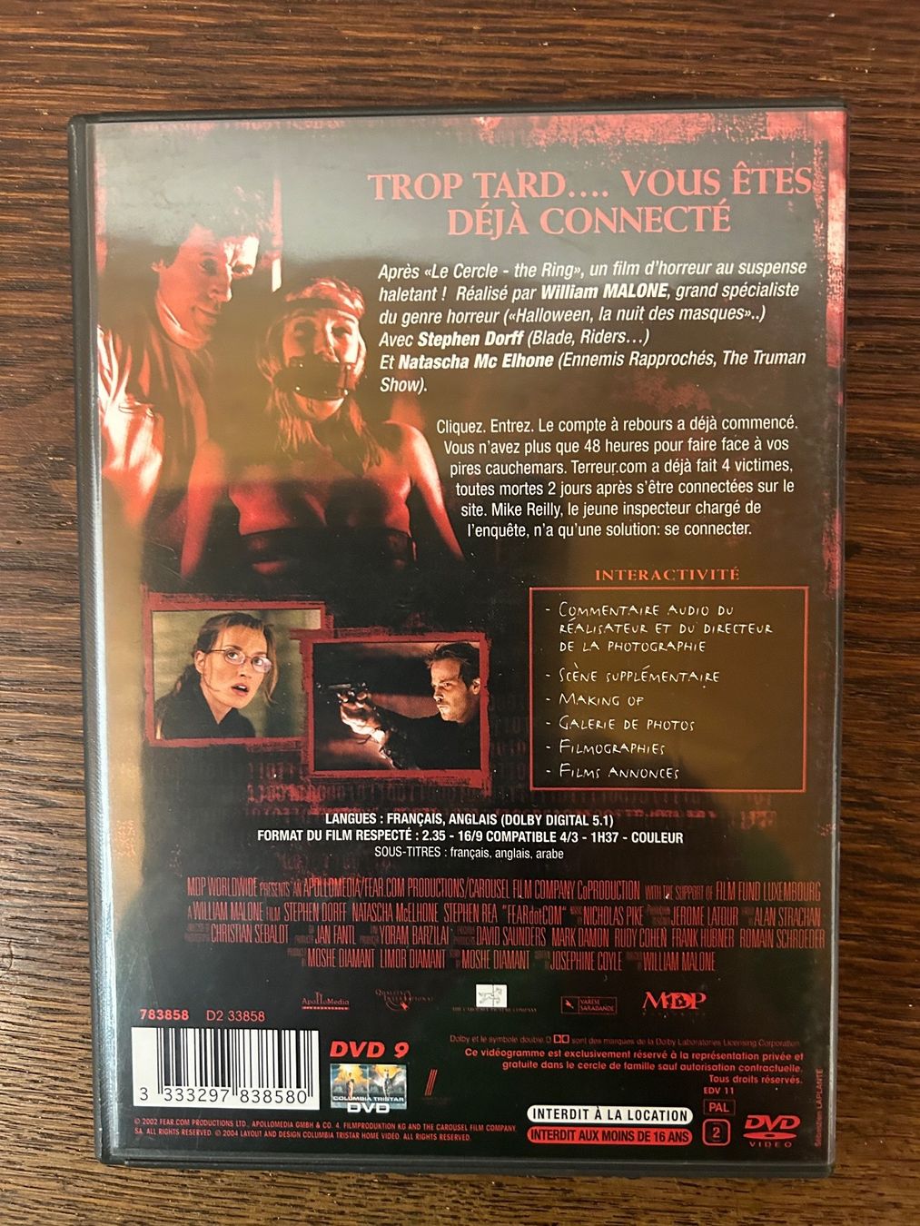 Alle DVDs: TERREUR.COM (LE SITE QUI TUE) – Gebraucht aus St-Cierges von Crisi53 1