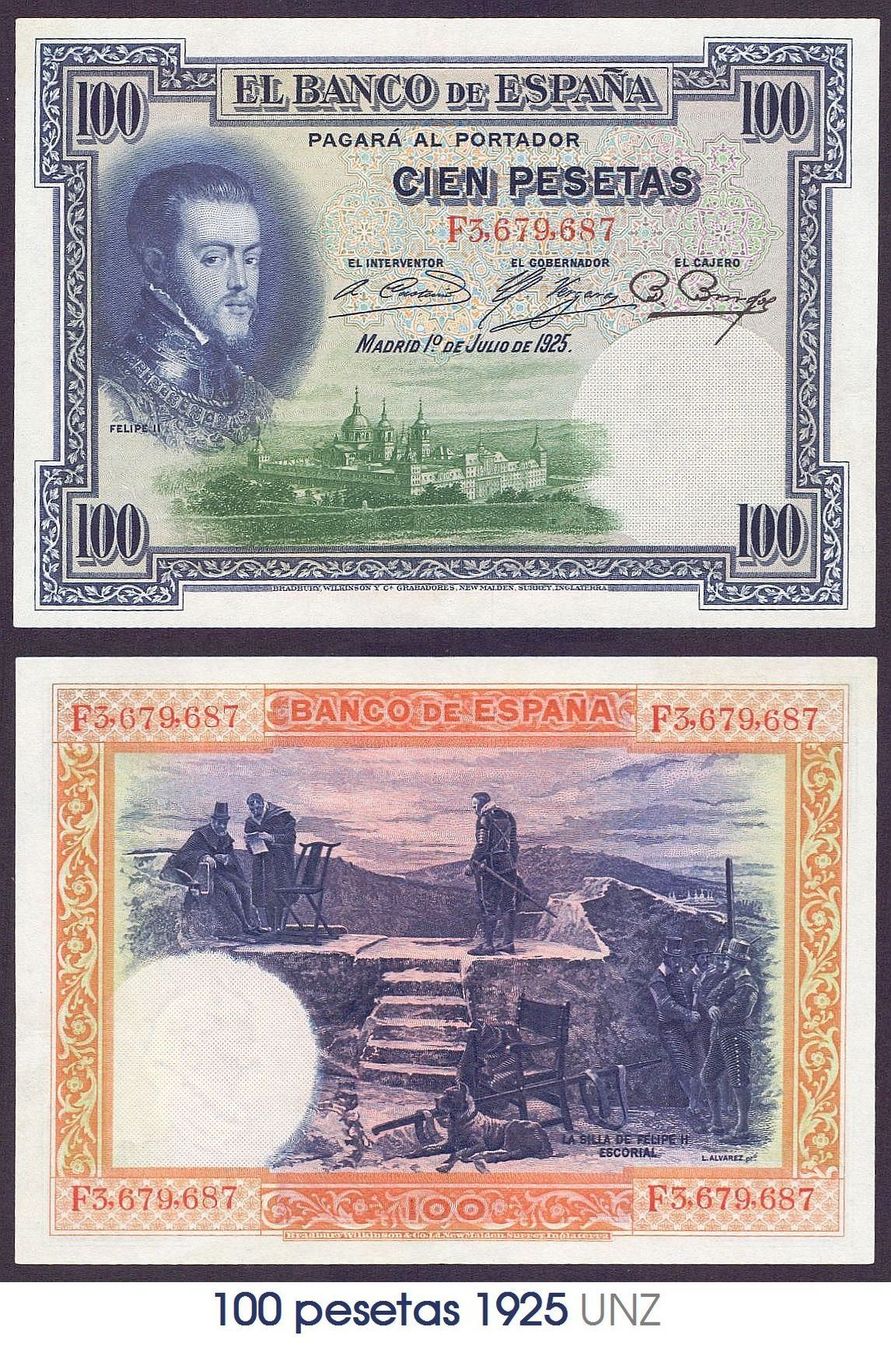 Banconote: 100 pesetas 1925 UNZ – Nuovo (secondo la descrizione) da Flamatt venduto da samowarow