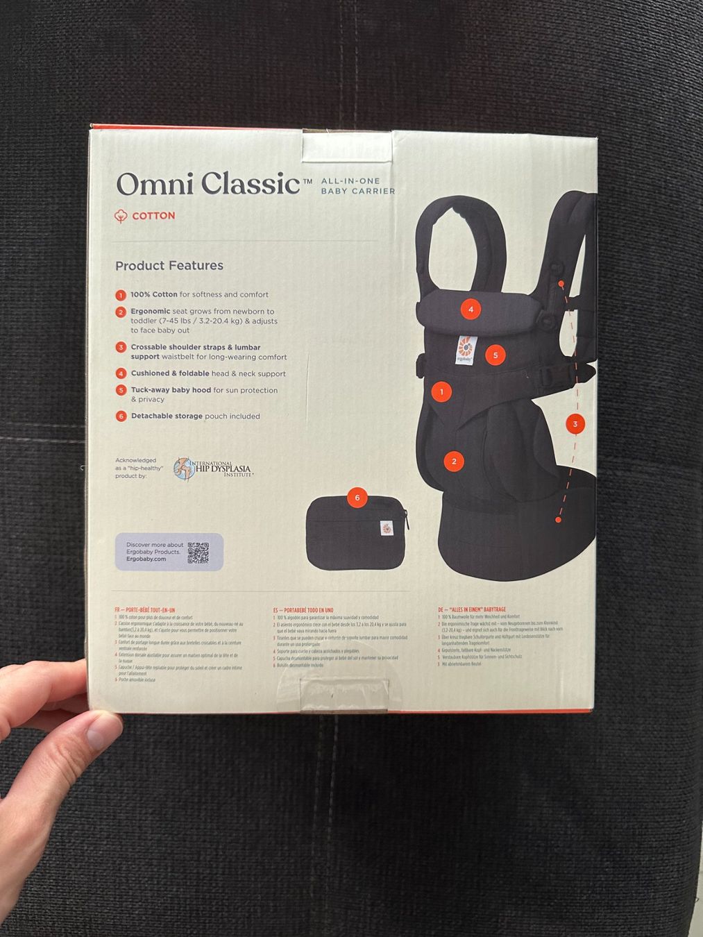 Ergo Baby Marsupi portabebè: ERGOBABY OMNICLASSIC NEU 0-4 – Nuovo e nell'imballaggio originale da Payerne venduto da id-elektro 1
