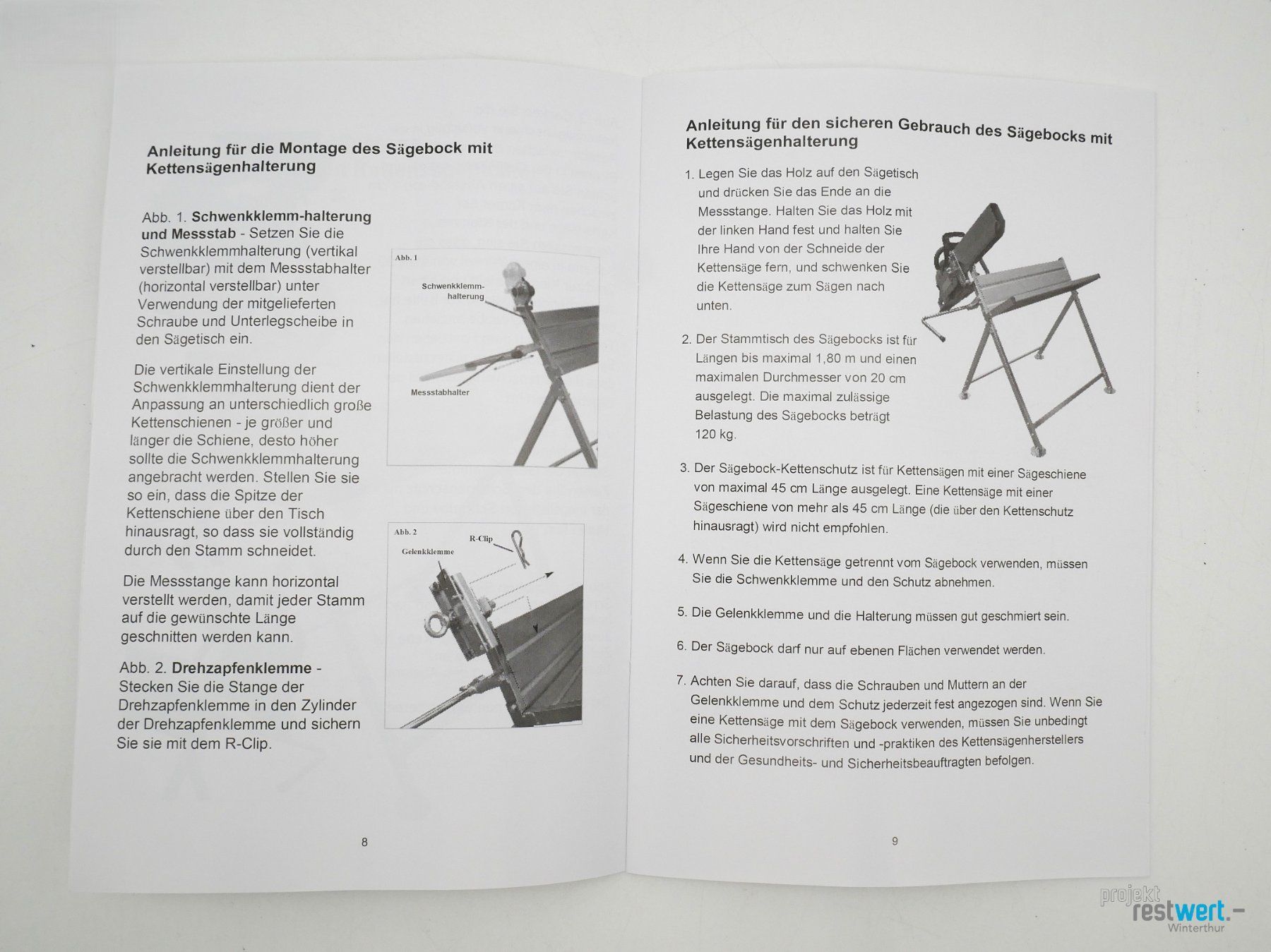 Altro in Utensili da giardino: RELAXDAYS -  Sägebock mit Kettensägenhalter – Nuovo (secondo la descrizione) da Winterthur venduto da Restwert_Winterthur 5