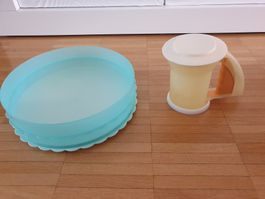 Tupperware 2 tlg.Tortenplatte/Rucki Zucki Streuer