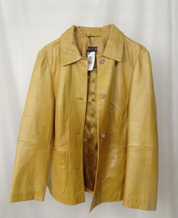 Vintage H.I.S Damen Lederjacke – Cognac – Grösse 38