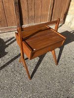Table à couture vintage en bois massif