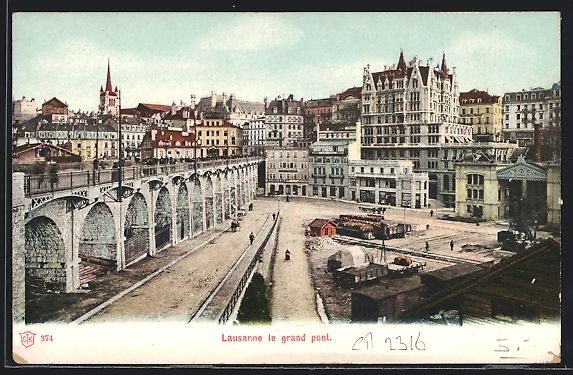 Cartoline postali: AK Lausanne, le grand pont – Usato da Berlin venduto da bartko-reher