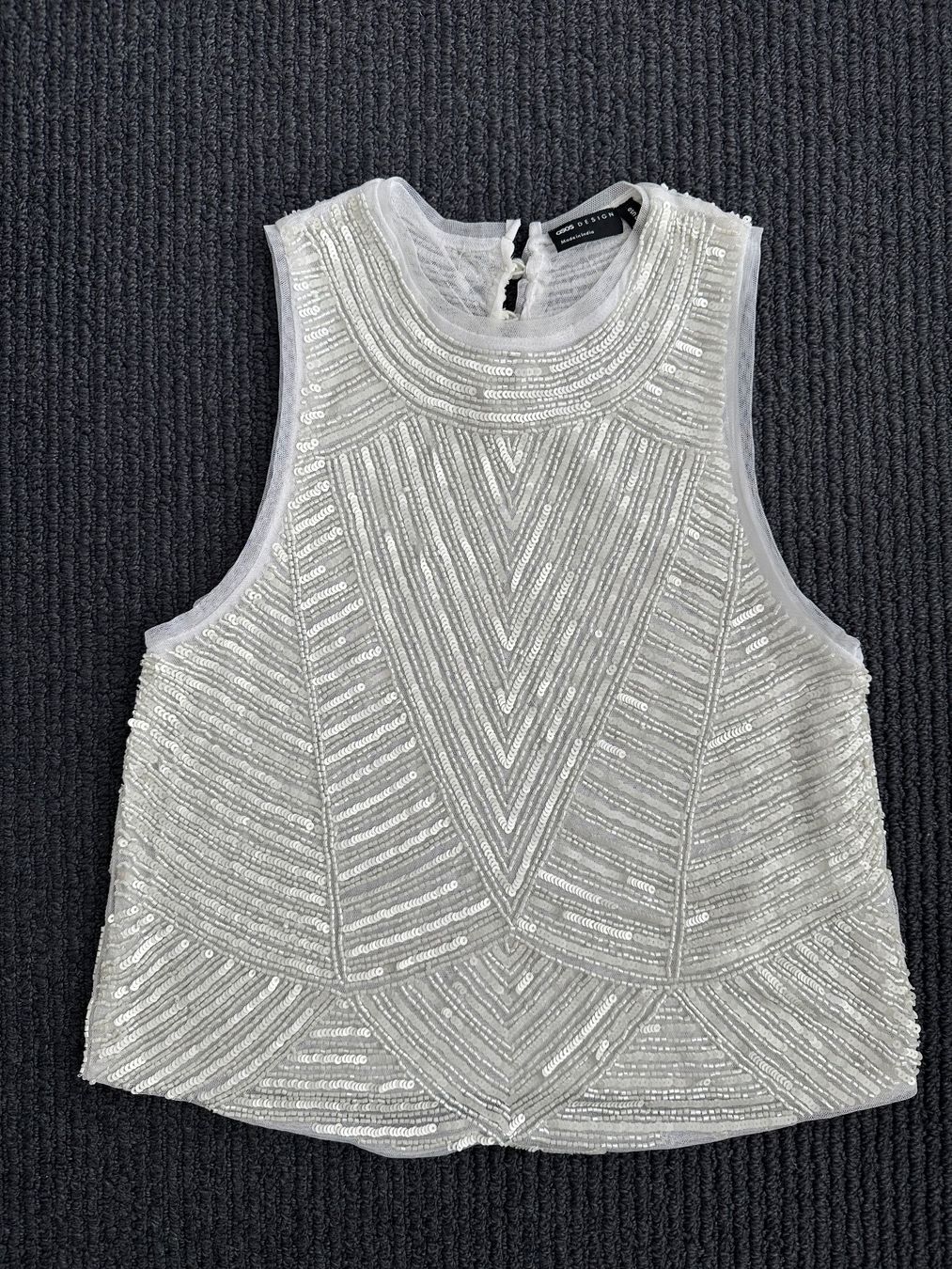Asos Top: Top mit Pailletten und Perlen, 32 – Usato da Lachen SZ venduto da zabalina