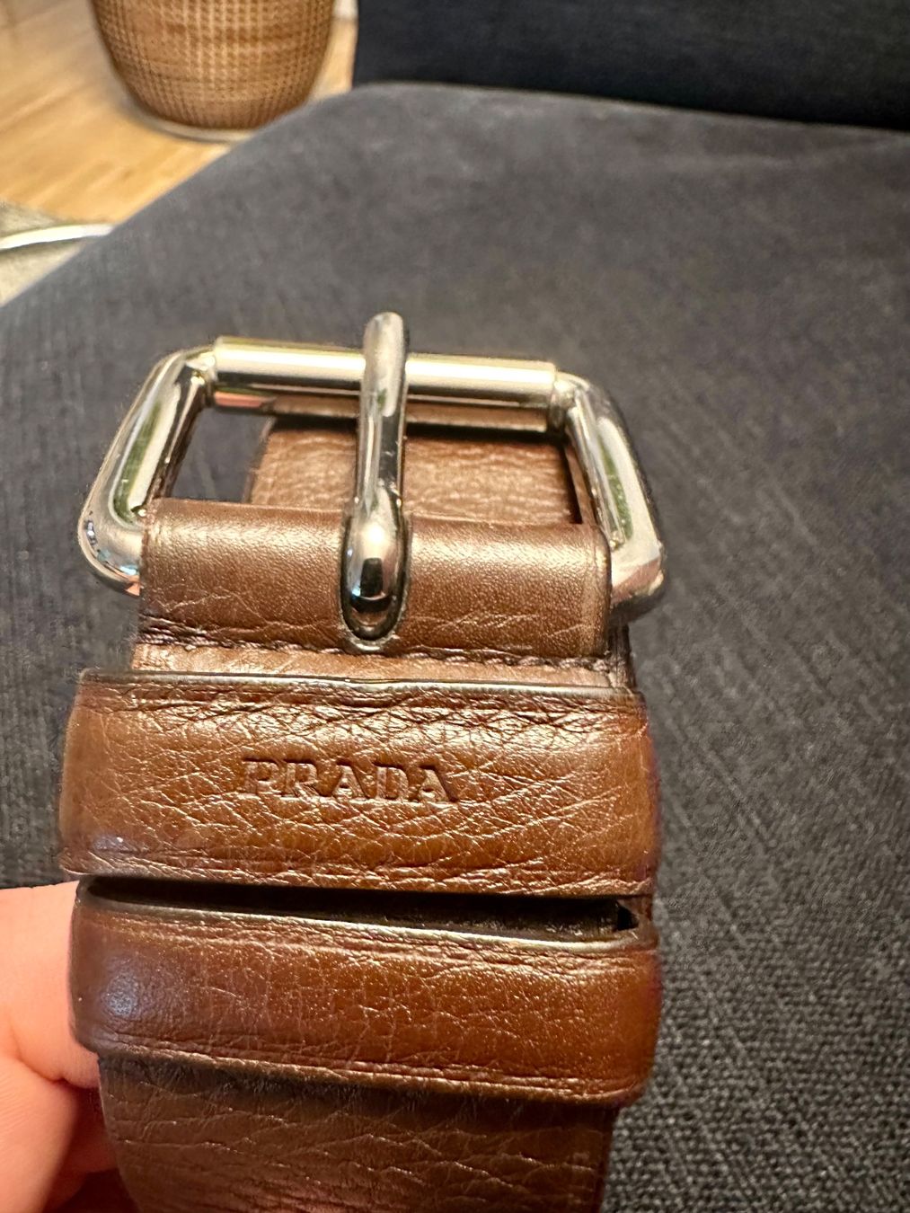 Prada Cinture: Prada leather belt in Braun, size M, 110sm – Usato da Winterthur venduto da ivan12891 1
