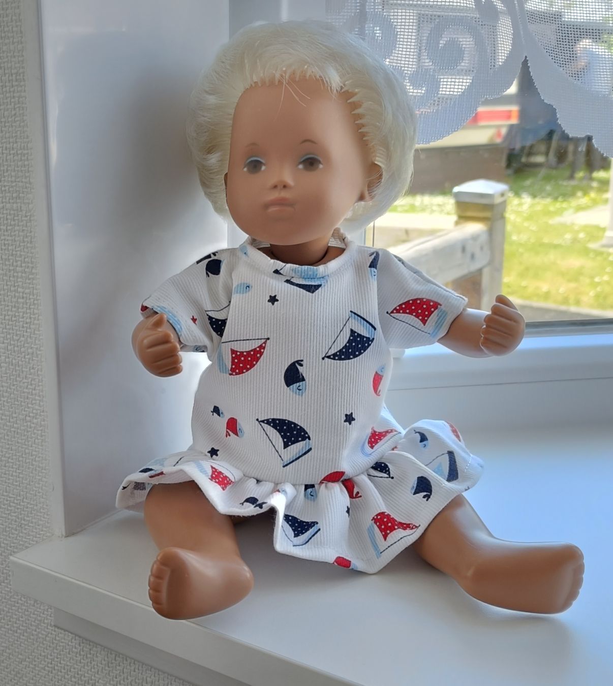 Puppen: Kleidchen fürs Sasha Baby: Schiffe – Neu und originalverpackt aus Seewen SZ von 27maan 1
