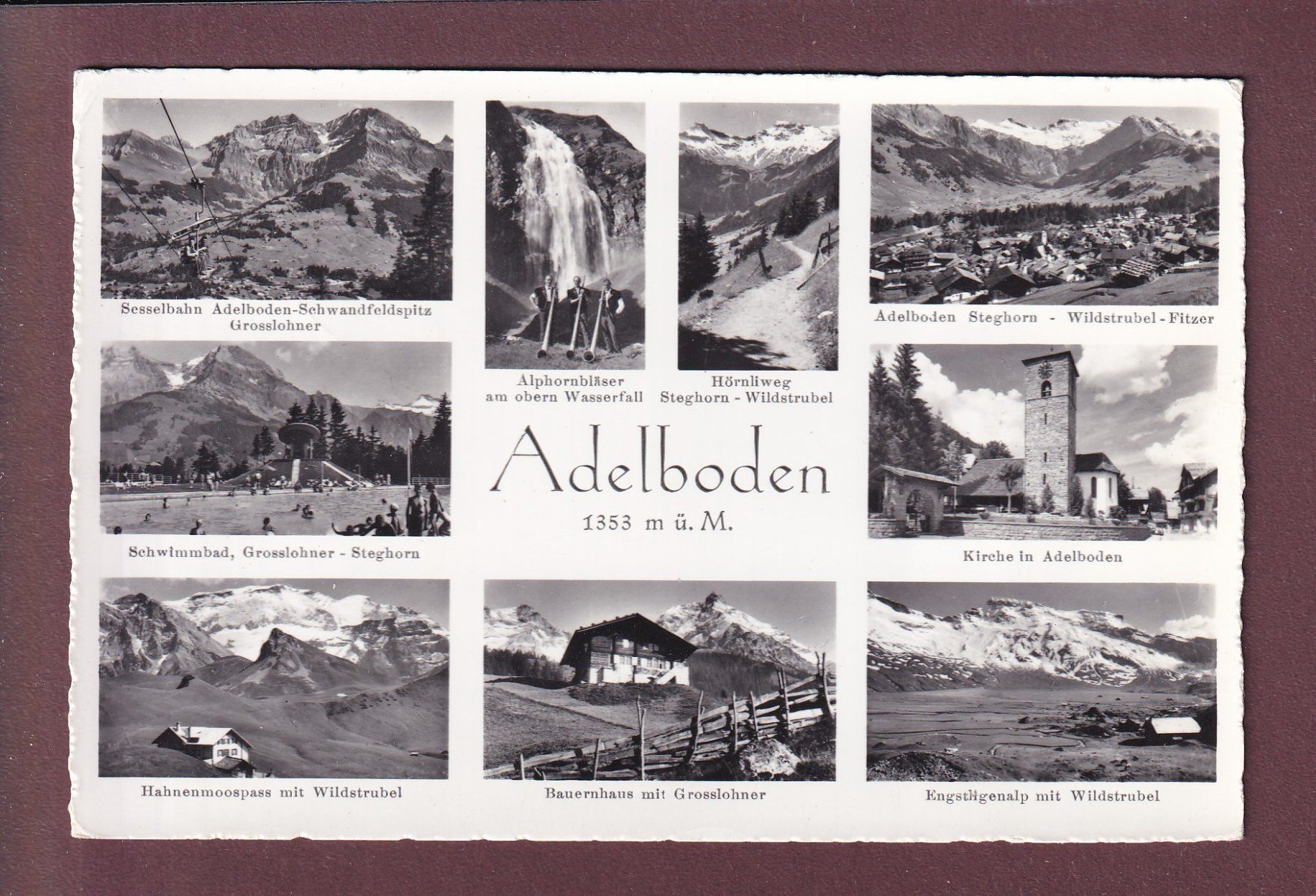 Ansichtskarten: ADELBODEN - 9 Bilder - 1965 – Gebraucht aus Pully von nicecards
