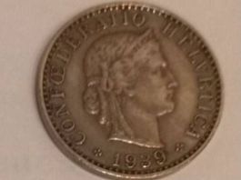 Münze 20 Rappen 1939