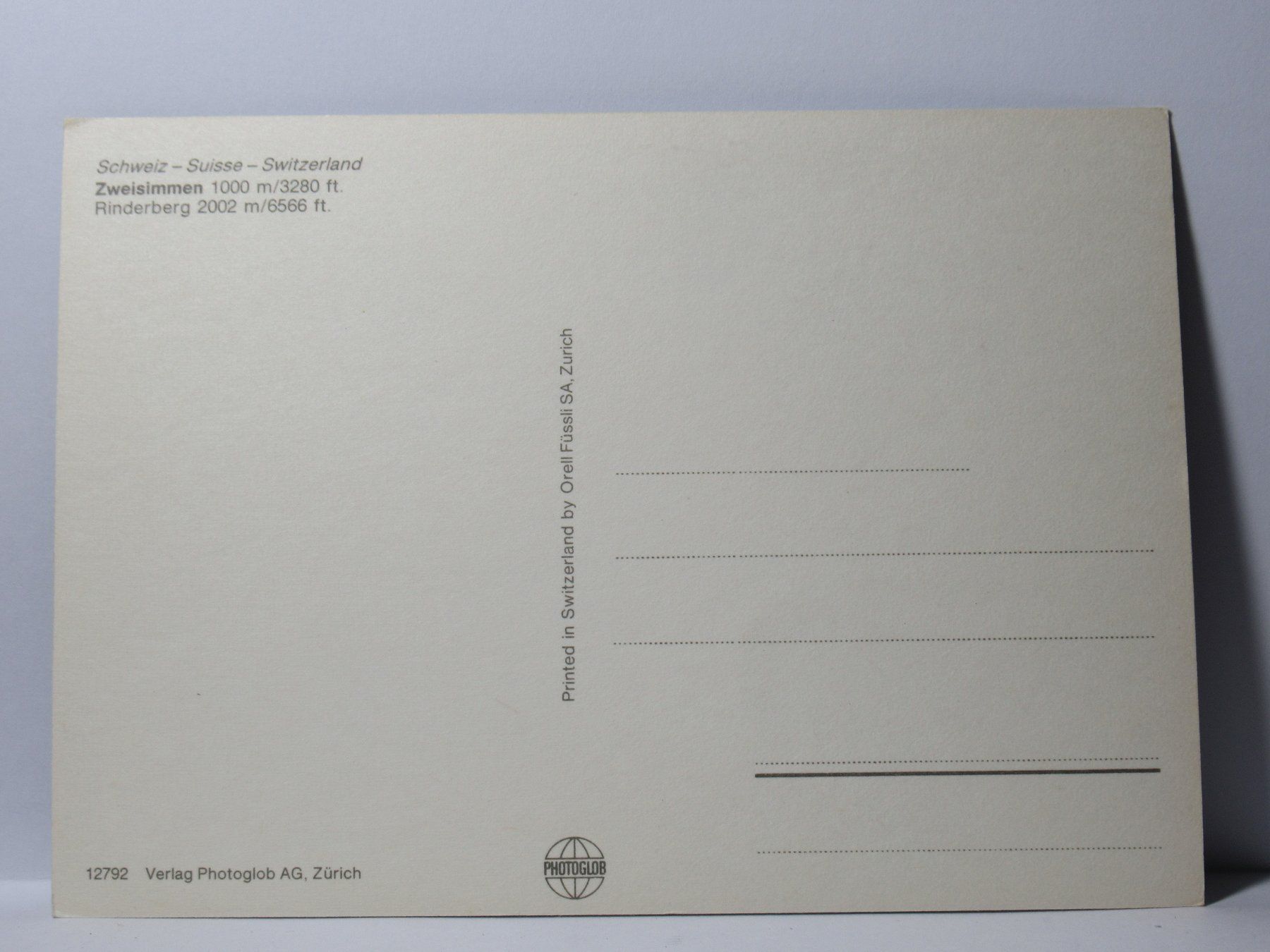Cartoline postali: Zweisimmen , Rinderberg – Nuovo (secondo la descrizione) da Grenchen venduto da Bluemchen1900 1