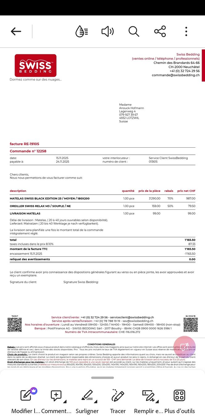 Materassi: Swiss Bedding Matratze 180x200 – Nuovo (secondo la descrizione) da Lotzwil venduto da Nugg10 2