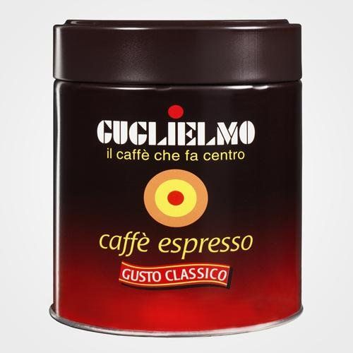 Cibi & Specialità: Caffè Guglielmo Espresso  classico - 125gr. Dose – Nuovo e nell'imballaggio originale da Bioggio venduto da Swisscup