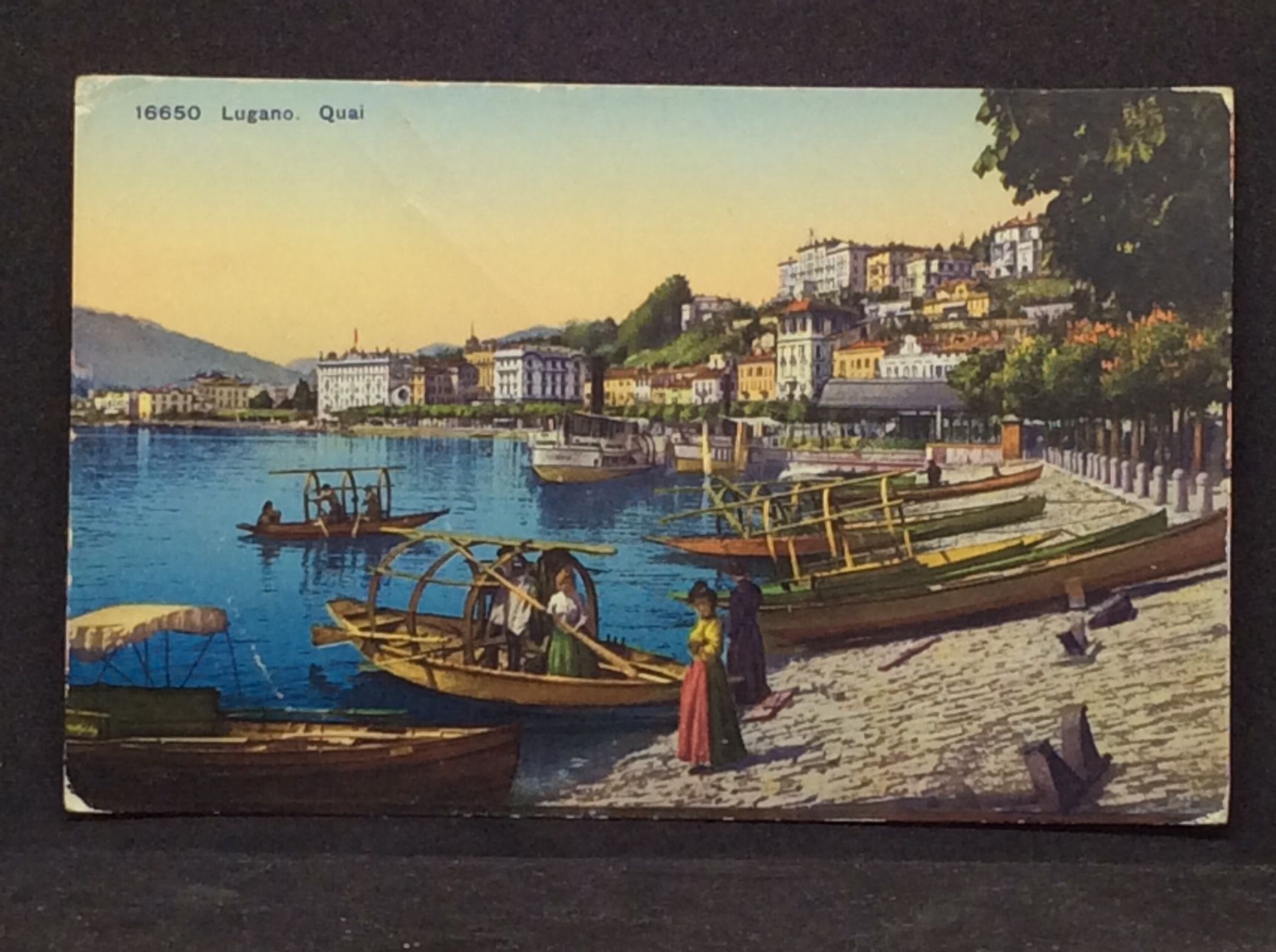Cartoline postali: Lugano. Quai – Usato da Widnau venduto da Brusi9