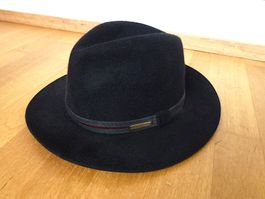Vintage Fedora Mathias Hutter Sport Meran Hut Gr 56 Schwarz