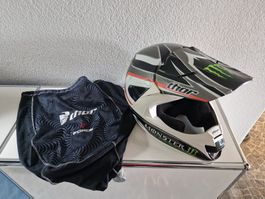 Thor MX Helm Monster Energy force 2, Gr. M mit Schutzbeutel