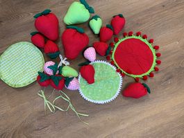 Erdbeeren Set in diversen Grössen DEKO, neu!