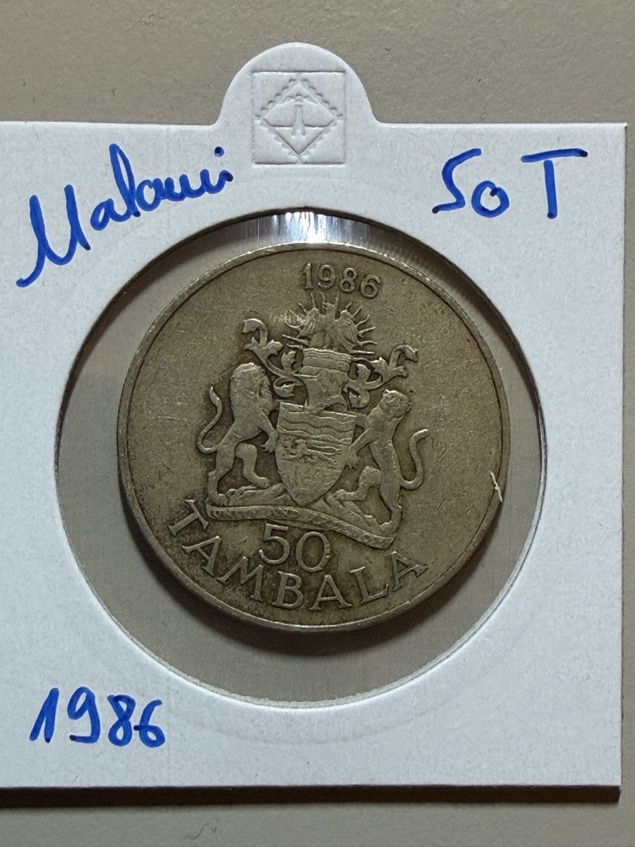 Tutti le monete: Malawi - 50 Tambala - 1986 – Usato da Payerne venduto da Mike1682