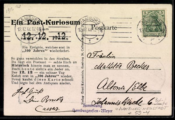 Cartes postales: Hamburg-Neustadt, Postamt 12 in der Post – D'occasion à Berlin par bartko-reher 1