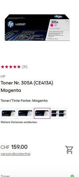 Hewlett Packard Cartucce per stampanti & toner: HP original 305A cyan magenta yellow – Nuovo e nell'imballaggio originale da Büren an der Aare venduto da simsand 2