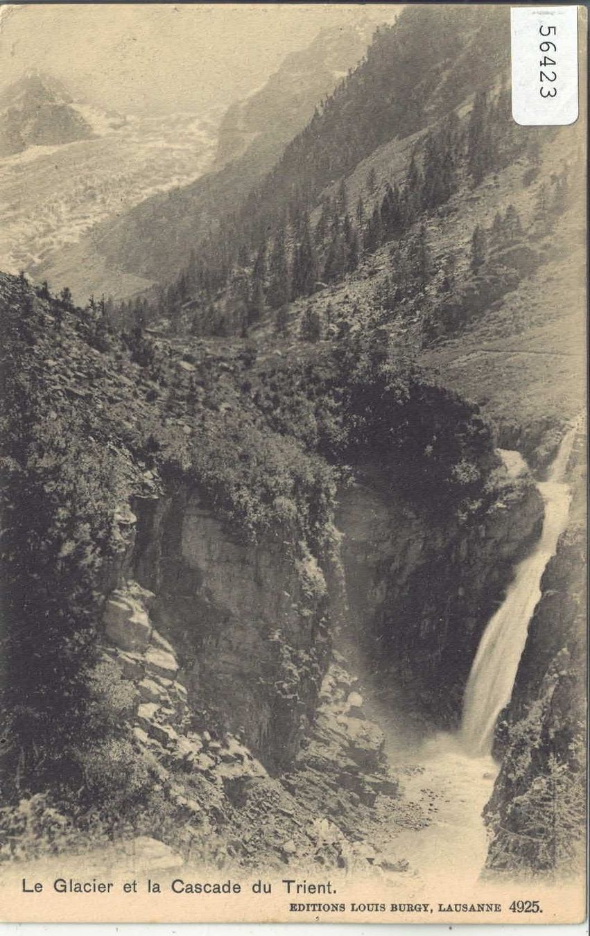 Ansichtskarten: Le Glacier et la Cascade du Trient – Gebraucht aus Ettingen von Kartenplanet