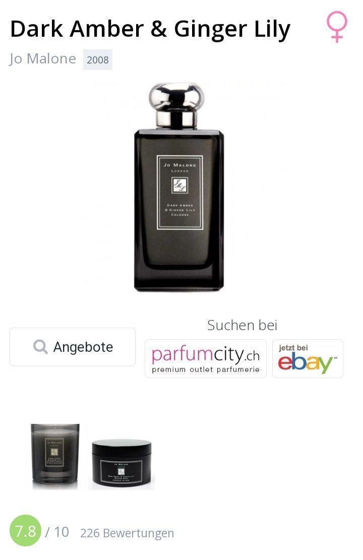 Jo Malone Profumi & Eau de Toilette: 5 ml JO MALONE DARK AMBER & GINGER LILY ABFÜLLUNG – Nuovo (secondo la descrizione) da St. Gallen venduto da CaliSunshine 2