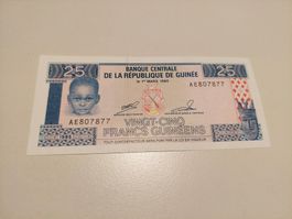 Banque Centrale de la République de Guinée 25 Franc, unz.