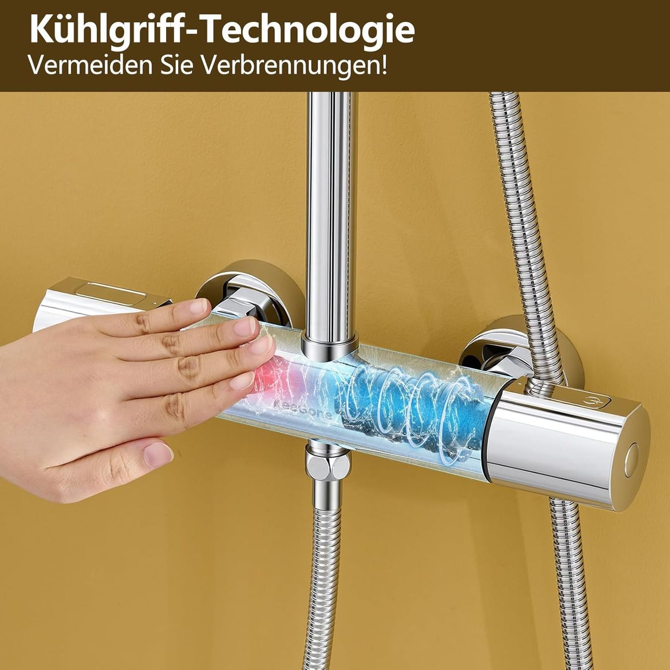 Docce: KeeGone Duschsystem Thermostat Regendusche 25 cm Chrom – Nuovo e nell'imballaggio originale da Suhr venduto da SchnapperCH 6