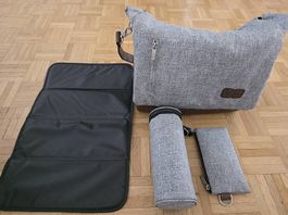 ABC Design Wickeltasche grau / braun