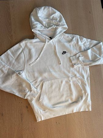 NIKE KAPUZENPULLOVER WEISS, GRÖSSE S