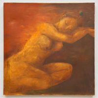 Carine DUTOIT-BORNER (1935-2025) - nu à l'huile sur toile
