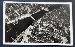 Zürich Limmat u Grossmünster/Flieger PK Mittelholzer u Co.
